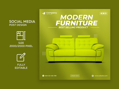 Furniture Social Media Post Template I Ad Banner