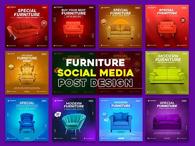 Furniture Social Media Post Design and Facebook post