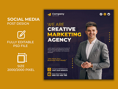 Corporate Social Media Post Design - Banner Ads Design