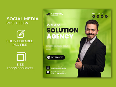 corporate social media post design - Business Banner ads