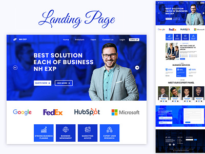 Corporate landing page design । Web Banner design