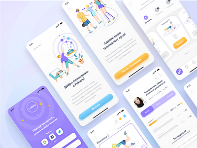 Fitness Mobile App app design fitnes fitness app gym health illustration ios sport ui ui design uiux vector webdesign workout