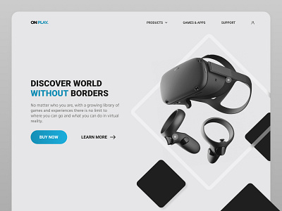 VR Headset Web Page branding design figma logo minimal ui vector