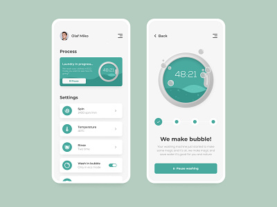 Laundry App design figma minimal ui ux