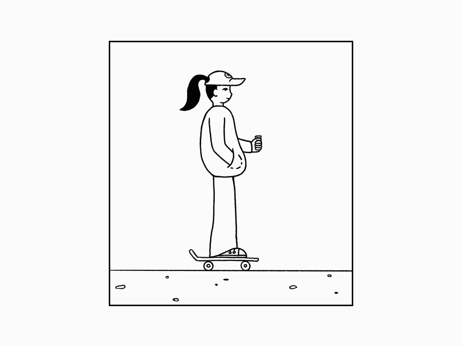 Skate brudah animated animation framebyframe gif graphic design illustration procreate skate