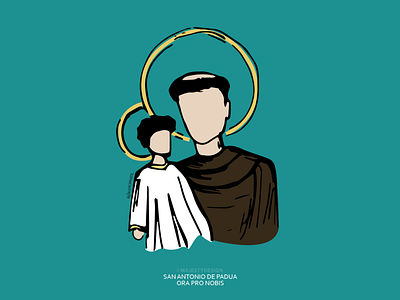 SAN ANTONIO DE PADUA catholic church design faith graphic design illustration saint saint anthony the majesty design vector