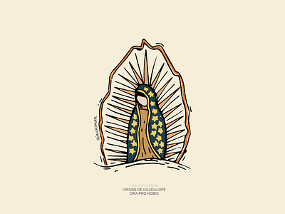 Guadalupana catholic church design faith graphic design guadalupe illustration love majesty mary mother saint virgen de guadalupe