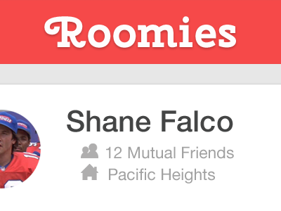 Roomies List_Flat v2 flat design ios ios 7 ui