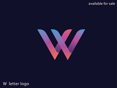 W letter logo(unused) brand brand design brand identity branding branding design flat logo logo design minimal minimalist logo