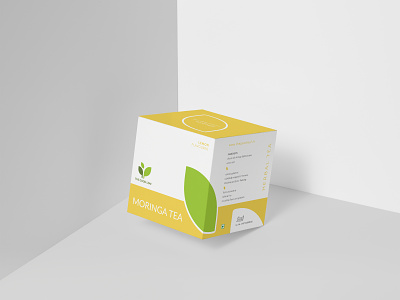 Moringa Tea packaging design branding design mockup organic food packaging design typography