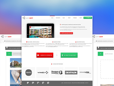 Webdesign : Admin Unity3D app application clean design ipad site ui unity webdesign website