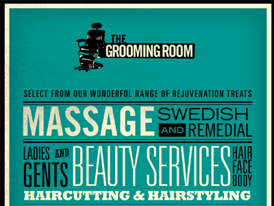Grooming barber shop id logo typography