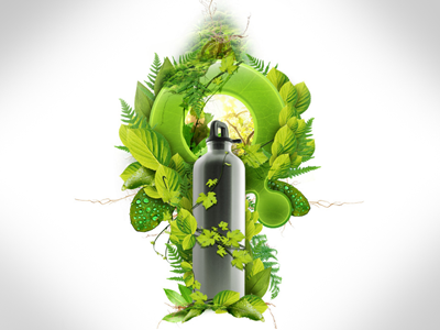 Jungle Drink design eco friendly green illustration jungle leaves logo photoshop plants