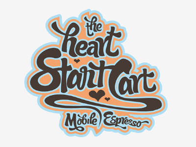 The Heart Start Cart calligraphy typography