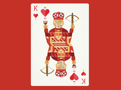 Tyrion Lannister as the King of Hearts design game of thrones illustration playing cards vector