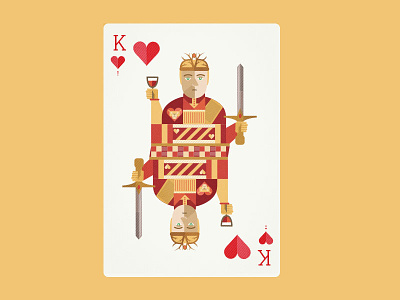 Joffrey as the King of Hearts design game of thrones illustration playing cards vector