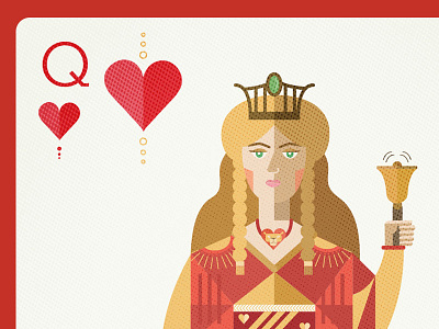 Cersei as the Queen of Hearts design game of thrones illustration playing cards vector