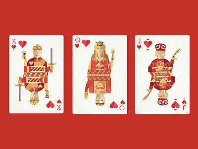 House Lannister as the Suit of Hearts design game of thrones illustration playing cards vector