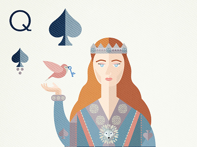 Detail of Sansa design dragon fan art flat design game of thrones illustration khaleesi vector