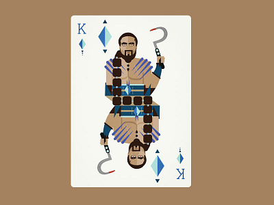 Khal Drogo as the King of Diamonds design dragon fan art flat design game of thrones illustration khaleesi vector