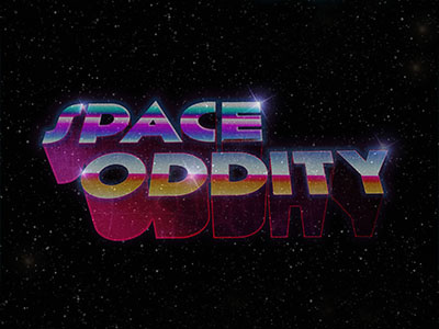 Space Oddity 3 d type bowie design space oddity typography