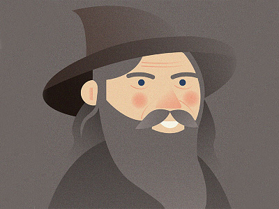 Minimal Gandalf the Grey gandalf lord of the rings lotr minimal portrait