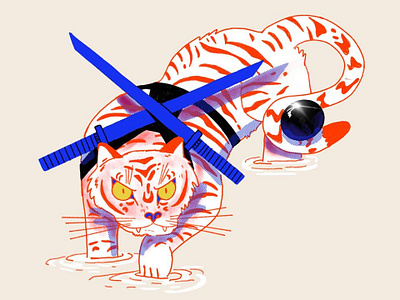 Tiger.png drawing illustration procreate tiger
