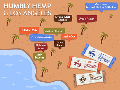 Humbly Hemp: Illustrated Stockist Map