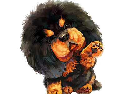 Animal illustrations animal illustrations illustrations tibetan mastiff