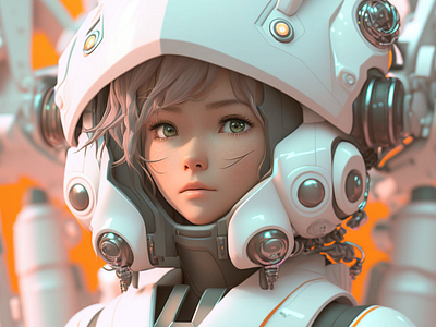 3D astronaut manga style 3d 3d characters 3d model illustration
