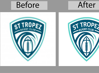 ST ROPEZ logo, Before After adobe illustrator ai convert raster to vector designer graphicdesign illustraion logodesign redesign redraw vector logo vector tracing