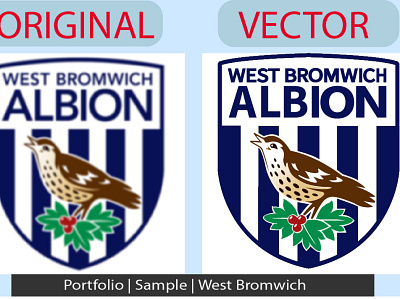 westbromwich club logo adobe illustrator adobe photoshop ai logo convert raster to vector design dribbble best shot graphicdesign logodesign redesign redraw vector vector tracing vector tracing logo