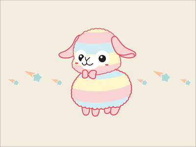 Baby rainbow alpaca