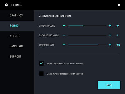 Daily UI #007 Settings