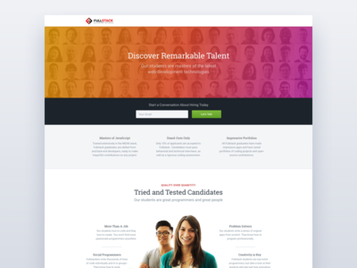 Recruit At Fullstack education fullstack academy hiring landing page recruiting talent ui ux web design