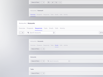 Sub Navigation: UX Flow chrome filters navigation primary saas sales search sub ui ux