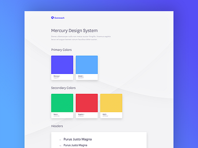 Mercury Design System by Oddur Sigurdsson for Outreach on Dribbble