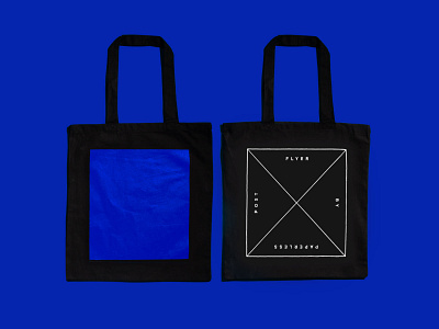 Flyer Merch branding design physical product tote bag typography visual design