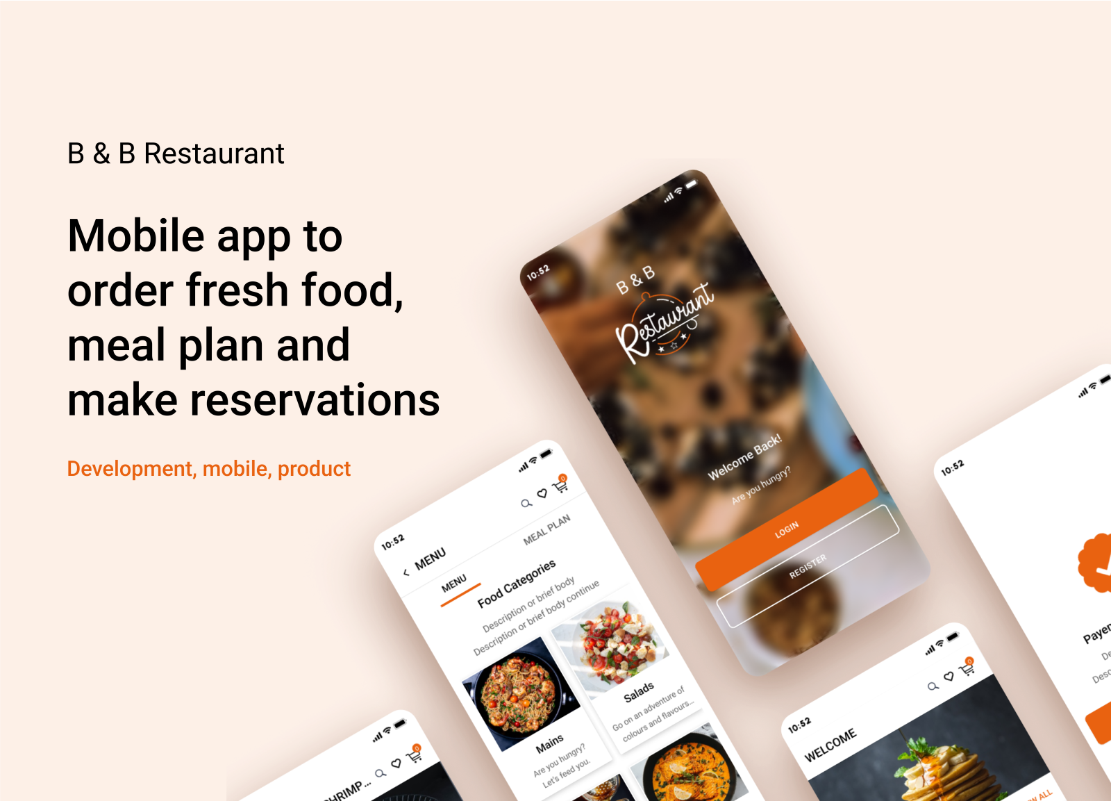 B & B Restaurant - Mobile App (meal Order/plan & Reservations) By ...