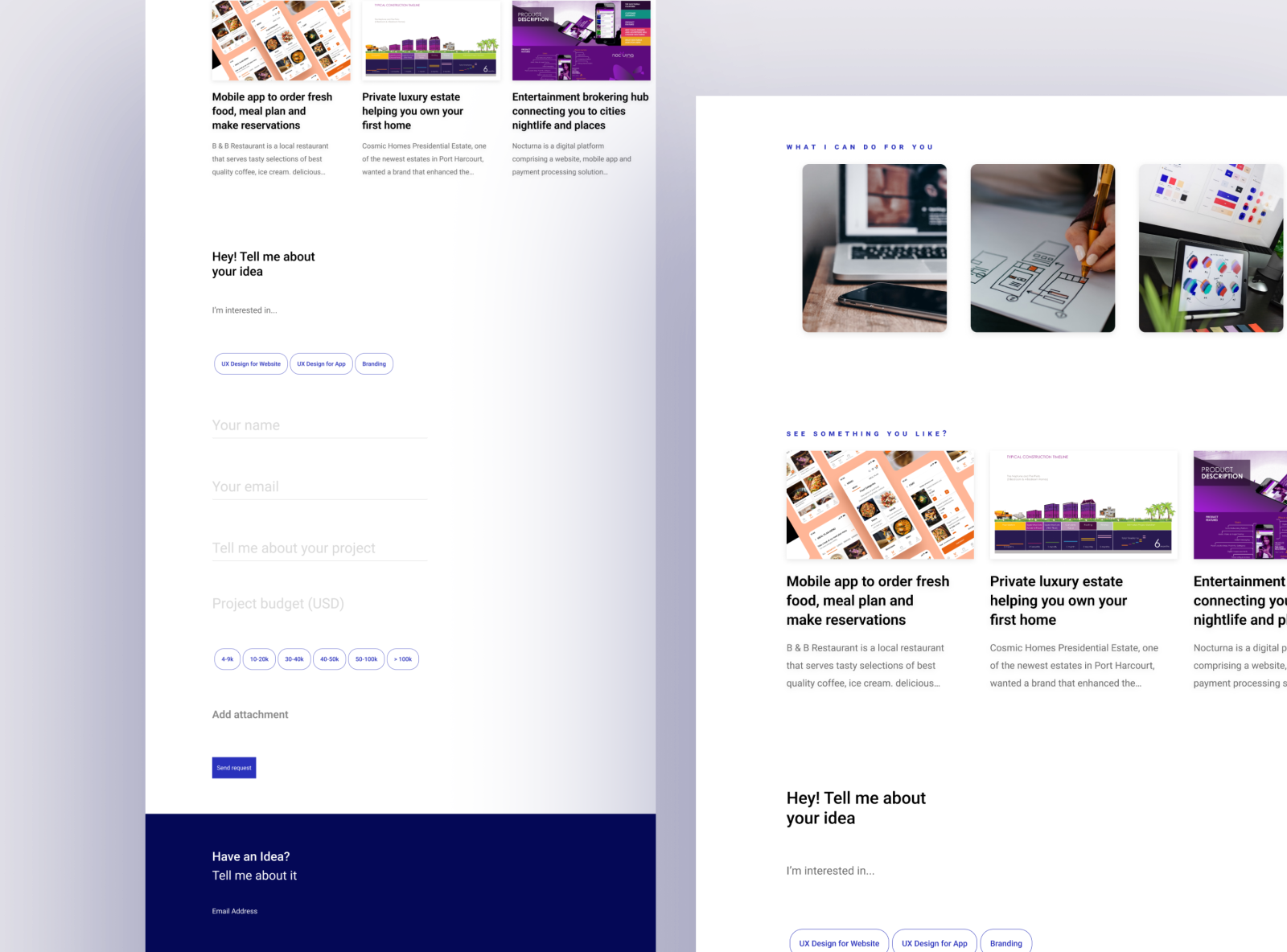 UI UX Portfolio Design By Syster Esmeralda Obene On Dribbble