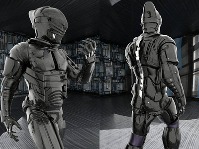 3d robot realistic model by Biman