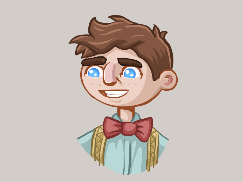 Cheeky animation dapper kid