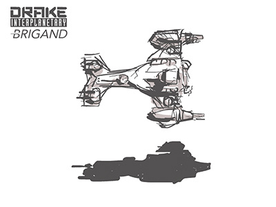 lunchtime doodle drake sketch spaceship star citizen