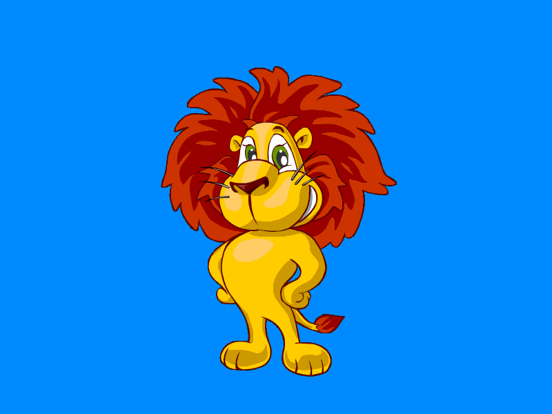 kids character animation cartoon lion