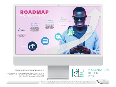A Corporate Roadmap for Tech design graphic design investor deck powerpoint presentation