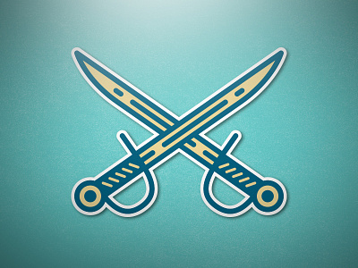 Cross Swords cross flat hipster icons line minimalist stroke sword swords