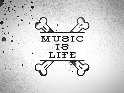 Music is Life bones cross font grunge hipster life line music serif slab typeface vintage