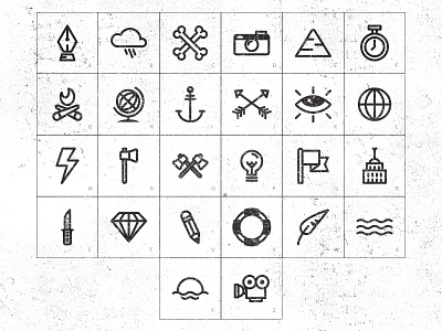 Nomad Icon Font art font hipster icon icons line nomad outdoors pack retro various vintage