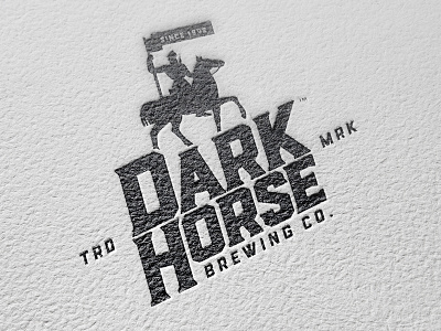 Dark Horse Brewing Co. brewery display drone font letterpress logo ranger retro serif typography vintage