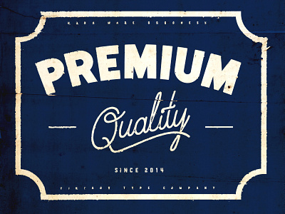 Premium Quality badge font line logo mono premium quality sans script sign type vintage